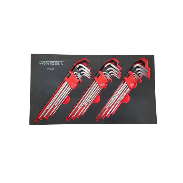 Winkelschlüsselsatz Extra lang Torx, Torx-H, Inbus 25 Stück