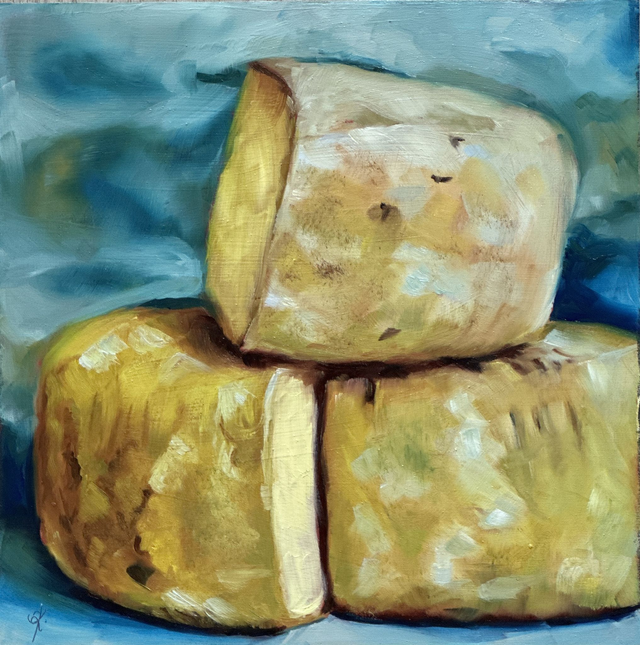 Käselaib - Feine Ölmalerei für dein Zuhause