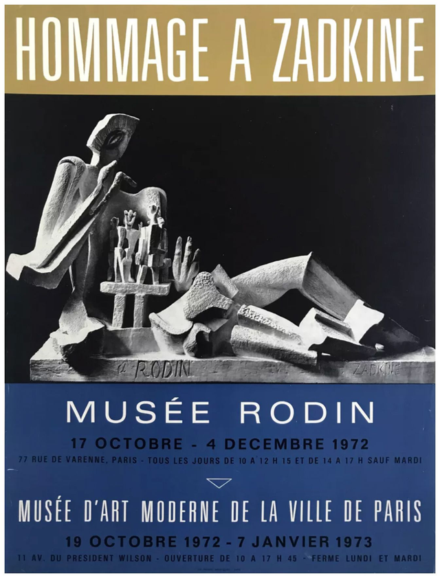 Hommage à Zadkine, Paris, 1972-1973