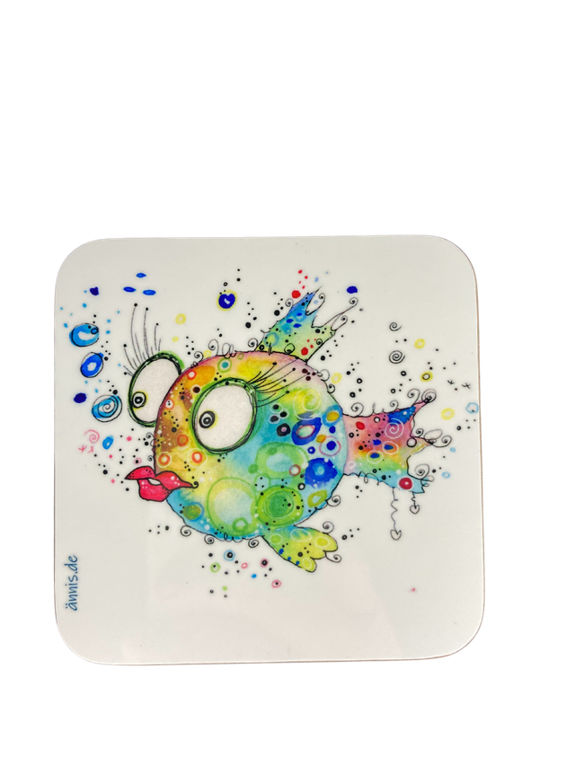 Untersetzer "Kugelfischdame"