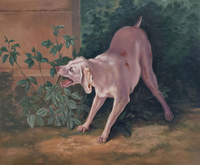 Copie d&#039;après Jean-Baptiste Oudry (détail), huile sur toile de lin - 61cm X50 cm