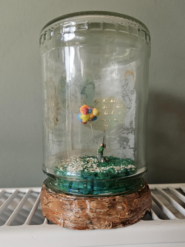 &quot;Enjoy our life&quot; ECO Handmade Glass Bottle Table Decor