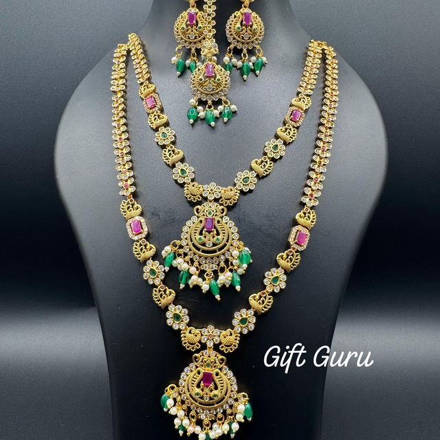 Temple jewellery combo set 