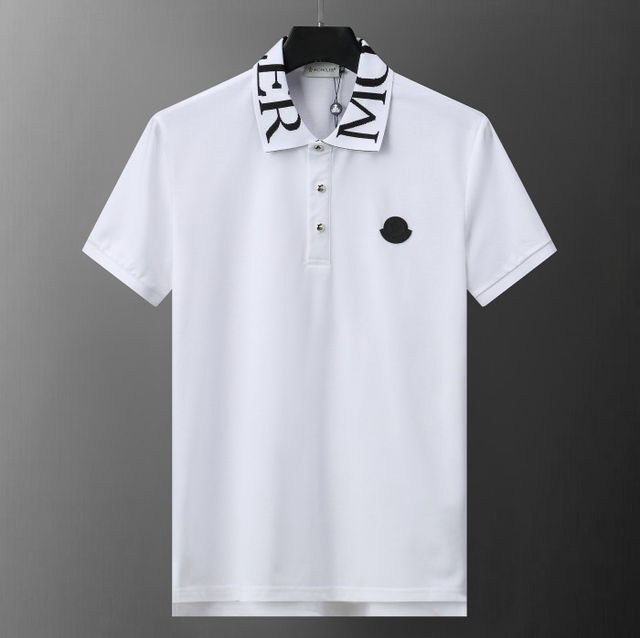 Polo MCLR décontracté à manches courtes pour hommes d'été Nouveau simple jacquard Logo 