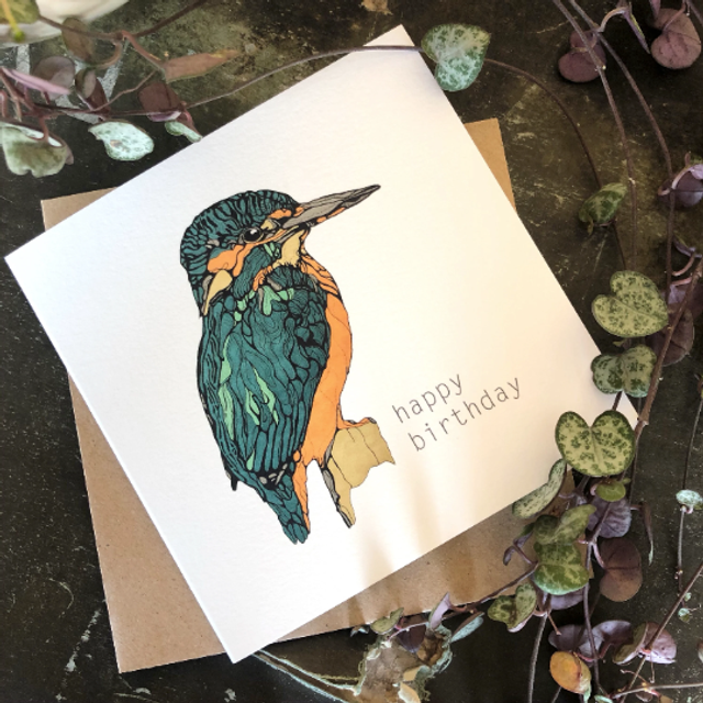 Card - Birthday - Kingfisher