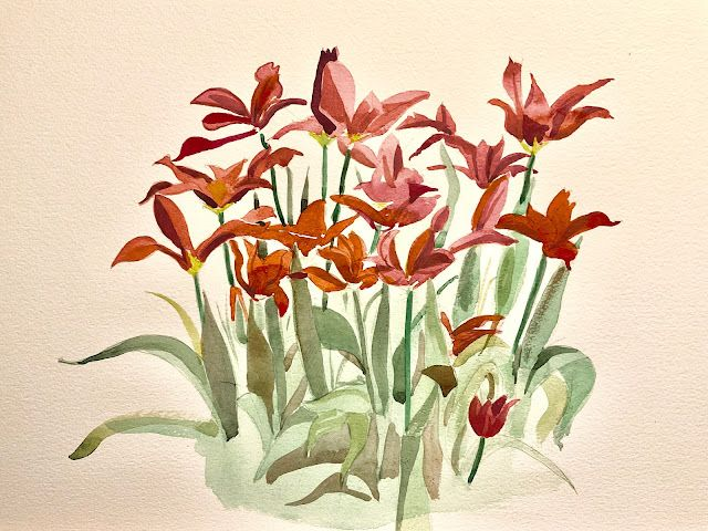 Purple Doll original watercolour, 22x15 inch.