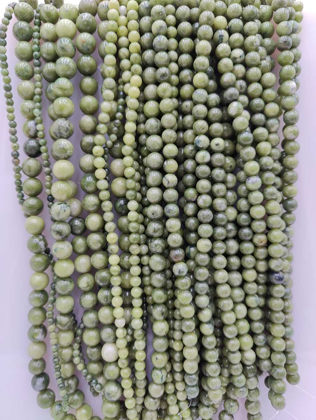 Jade vert du sud - Perles polies