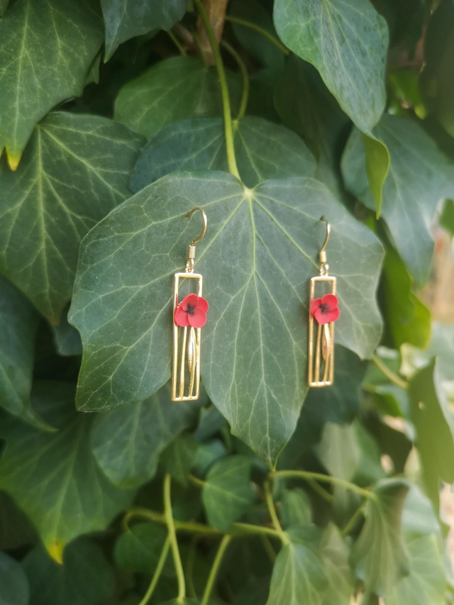 Collection Florale Pétale Pourpre - Boucles d'oreilles Floriane
