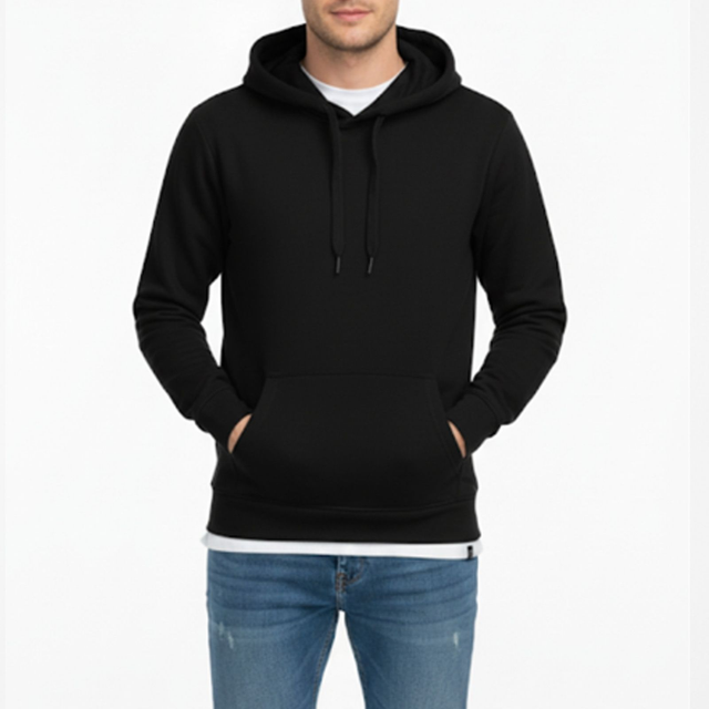 Felpa Basic con Cappuccio BLK