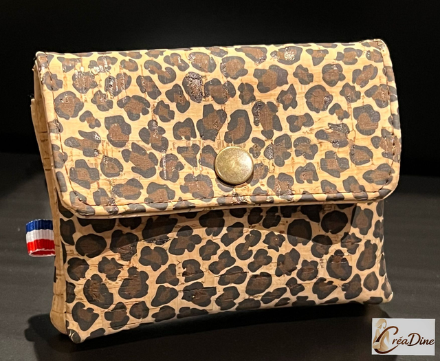 Porte monnaie double compartiment Grévin « léopard »