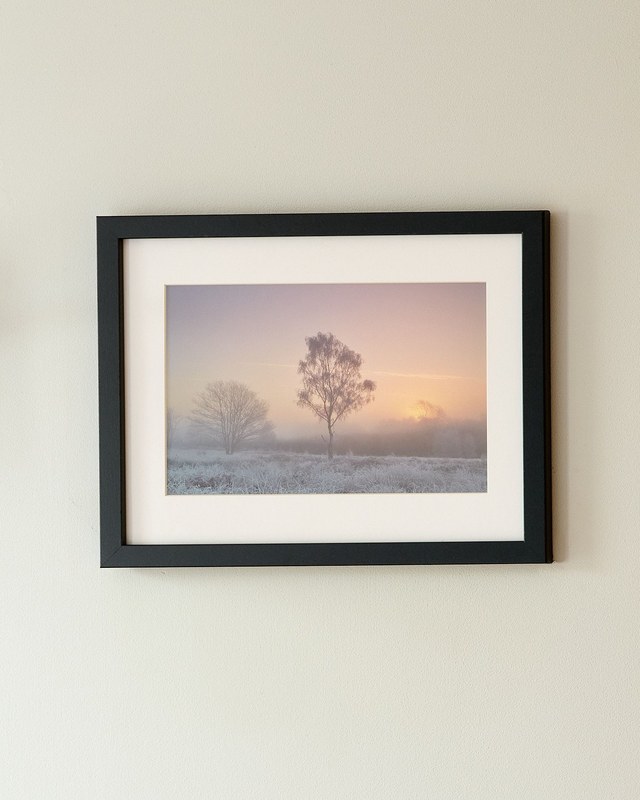 Chobham Common Sunrise - Framed Print 15 ¼&quot; x 12 ¼&quot;