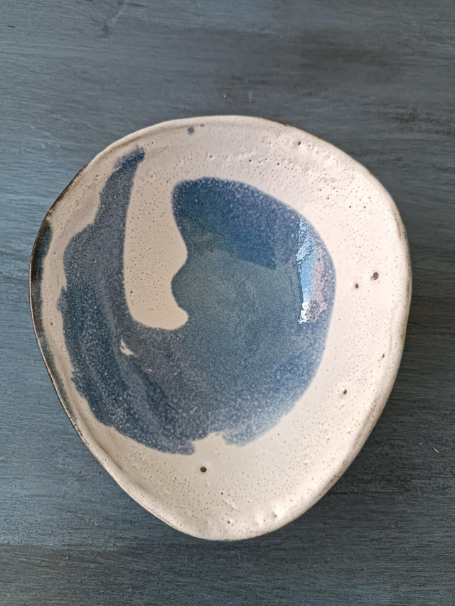 Vendu Bleu blanc bol triangle PM