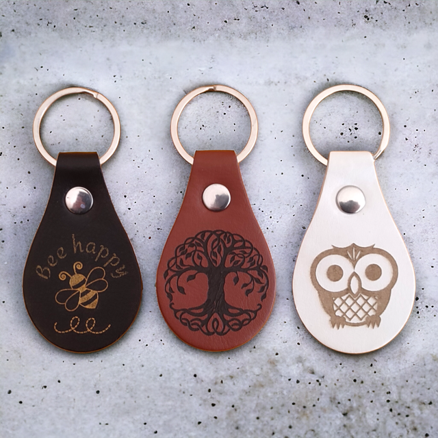 Porte clés en simili cuir