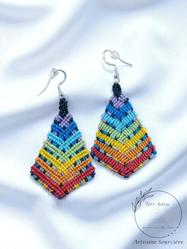 Boucles d'oreilles Harmonia 7 chakras
