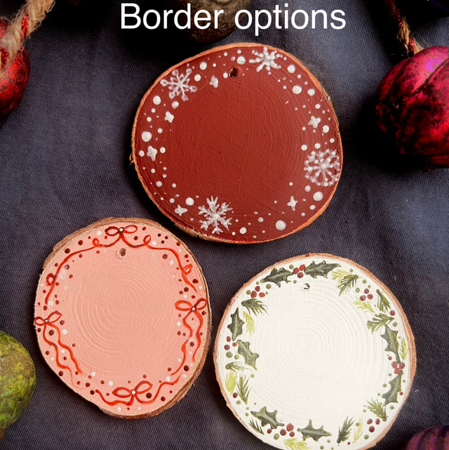 PRE ORDER - Custom Initial Christmas Decoration - Hand Painted