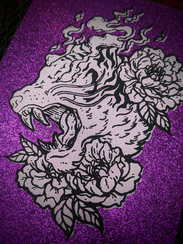 Tiger Head - Glitter