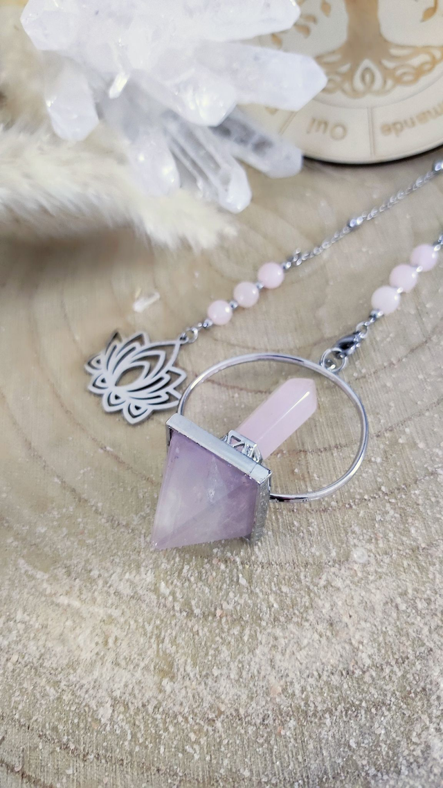 Pendule Divinatoire Quartz rose