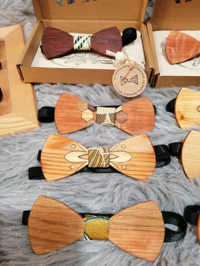 Noeud papillon en bois d'exception adulte