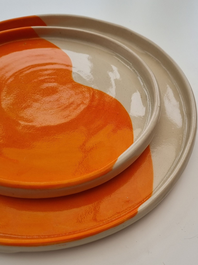Orange Colourblock Side Plate