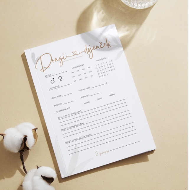 Nosečniški dnevnik in babyshower kartice