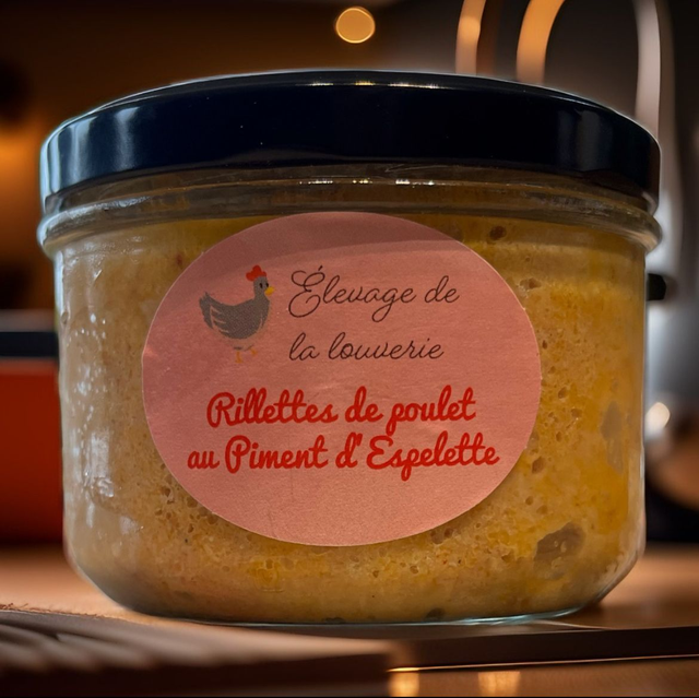 Rillettes de poulet au Piment d'Espelette