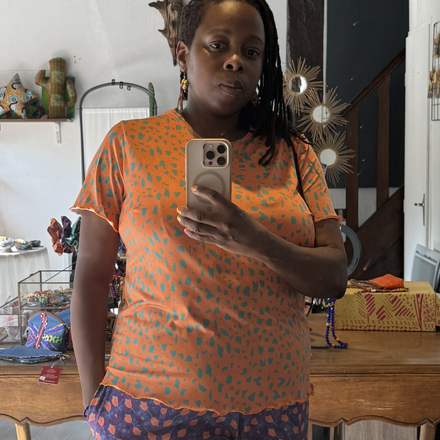 T-shirt maille Tsaka Orange