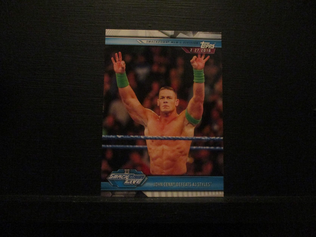 John Cena Defeats AJ Styles - Champions Original Trading Card #87