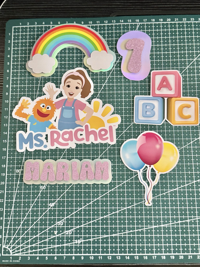 Ms Rachel cake topper