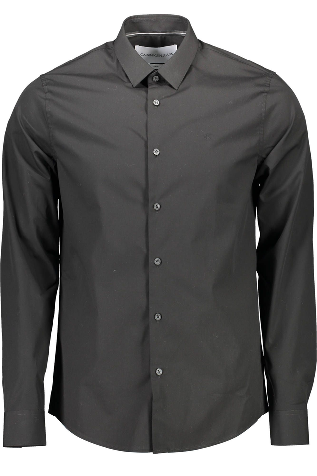 CALVIN KLEIN CAMICIA MANICHE LUNGHE UOMO NERO