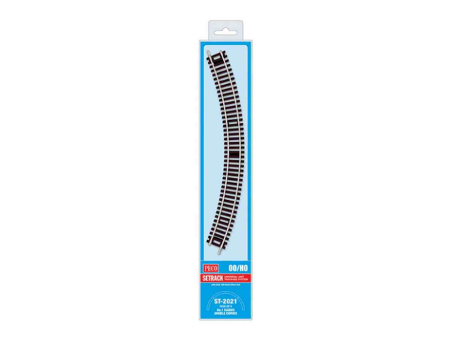 4 rails courbes 371mm R1 Peco ST-2021 H0