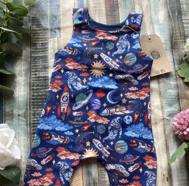 Space Dungarees 3-6m