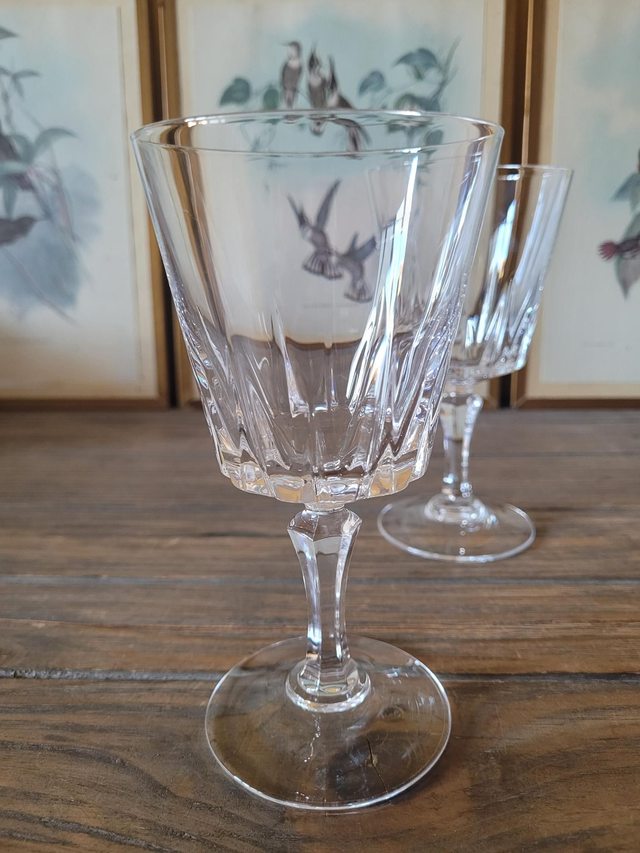 Verres à eau Cristal d'Arques Versailles (H 16cm) en lot de 2