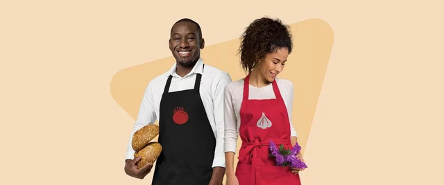 Grembiule in cotone organico personalizzato