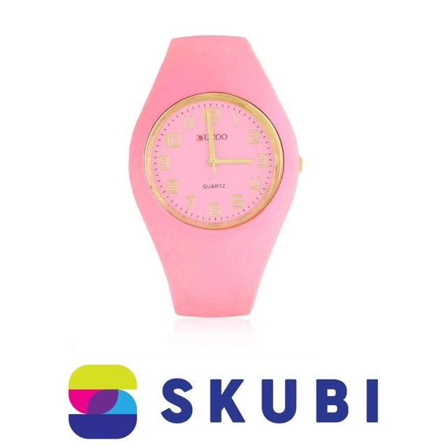 Dámské silikonové hodinky tmavě růžové - UCCO JG Z1575 