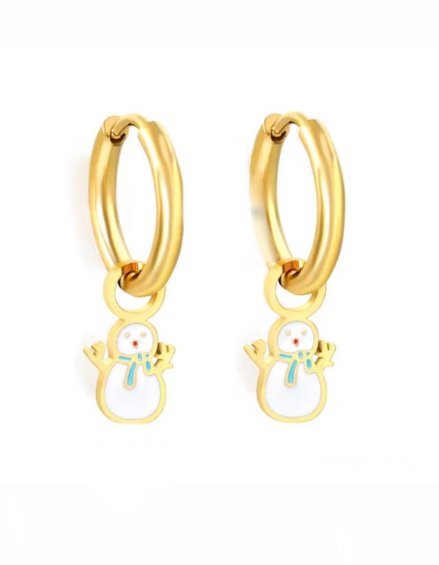 Gold Snowman Huggies