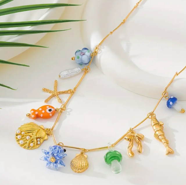 Eclectic sea charm necklace