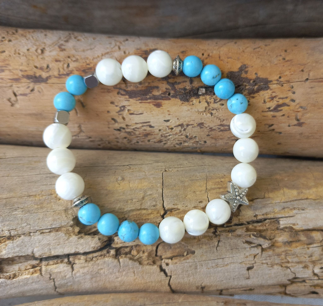 Bracelet en Nacre et Turquoise