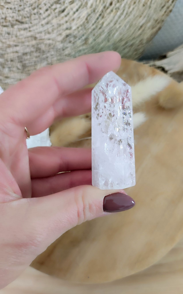 Pointe Cristal de roche craquelé