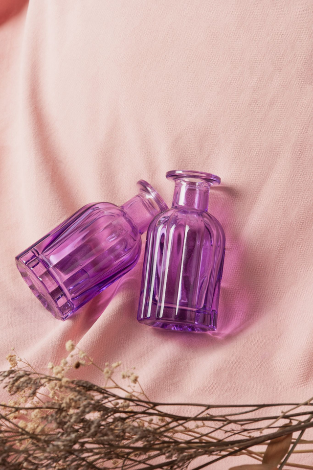 Lot de deux petits vases violets ✨