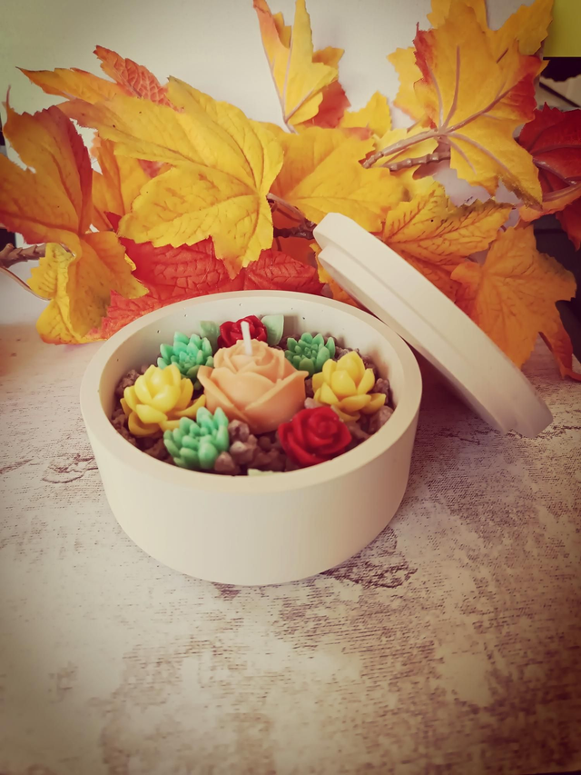 Bougie Pot fleurie n'1