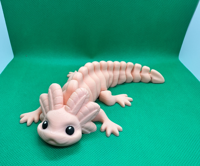 Axelotl 3D gearticuleerd. 