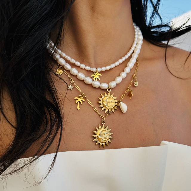 Collier Charms Sunmoon