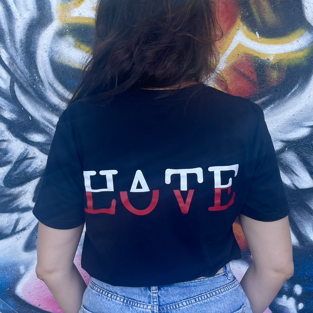 T-Shirt Hate/Love Noir 