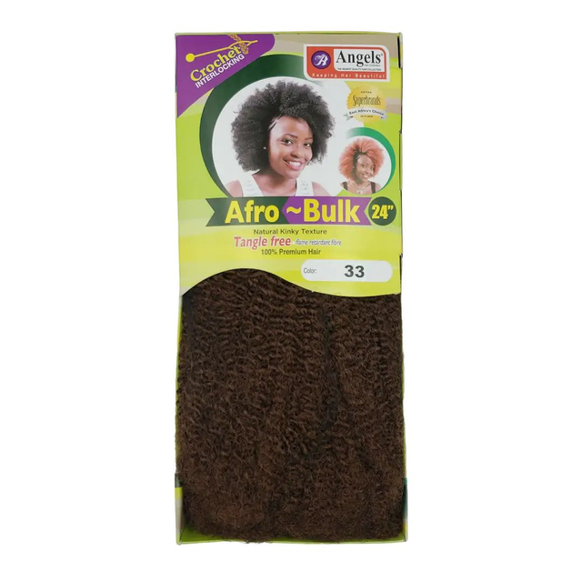 Angels Afro Bulk 24″ Natural Kinky Texture Tangle Free