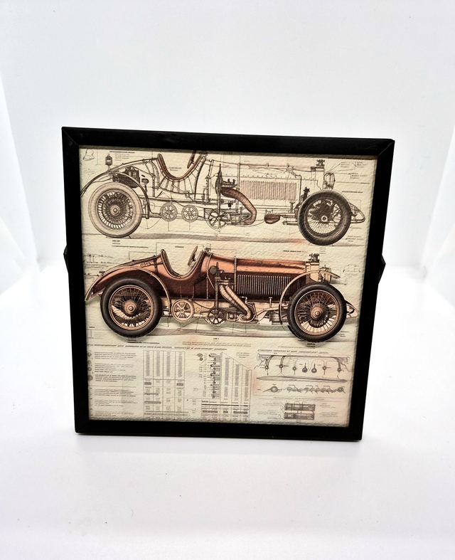 Cadre 3D vintage - voiture