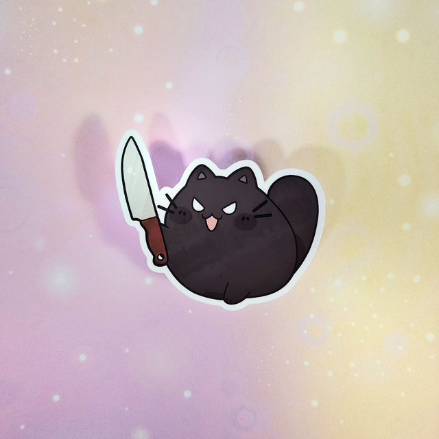 Messer Katze Sticker
