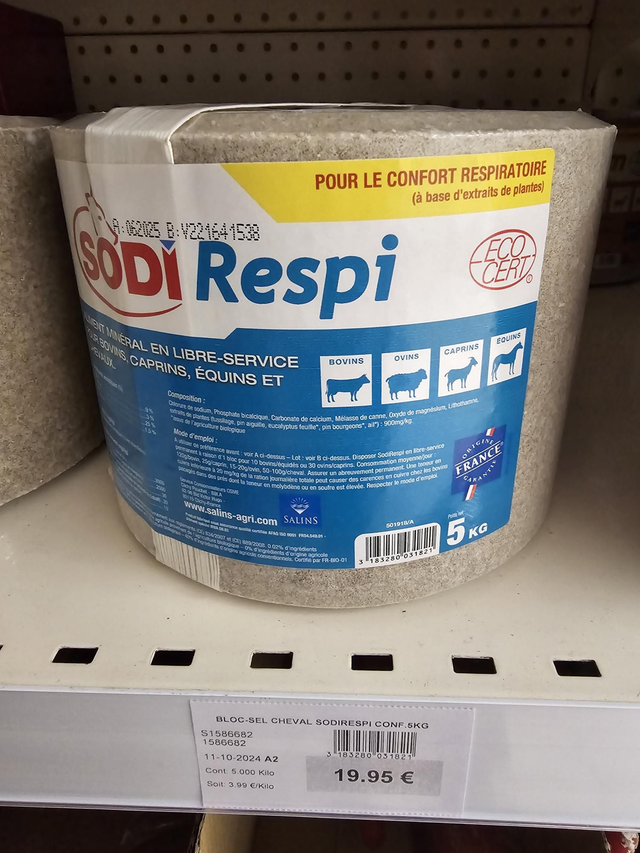 Block SodiRespi 5kgs cow, goat, horse, sheep