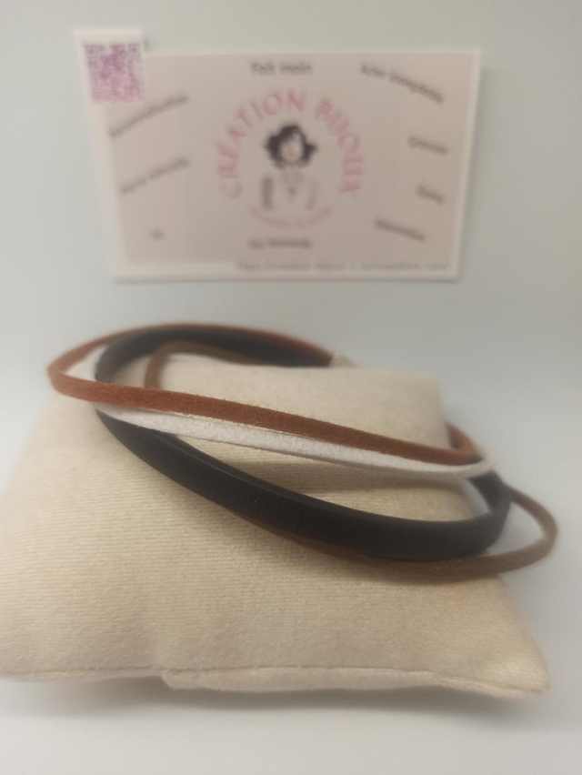Bracelet similicuir et daim 
