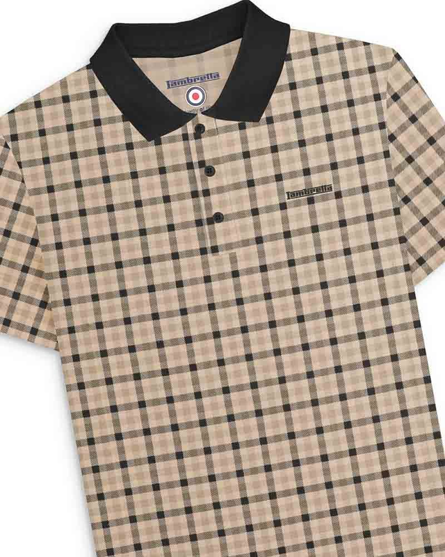 Lambretta SS5015 Check Polo - Stone