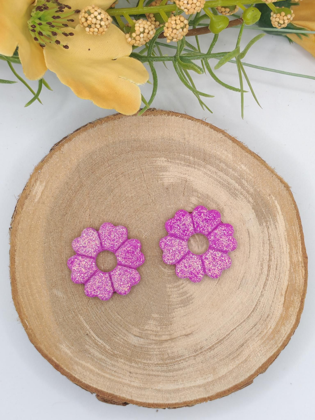 Fleurs Leady Paillettes Violet 